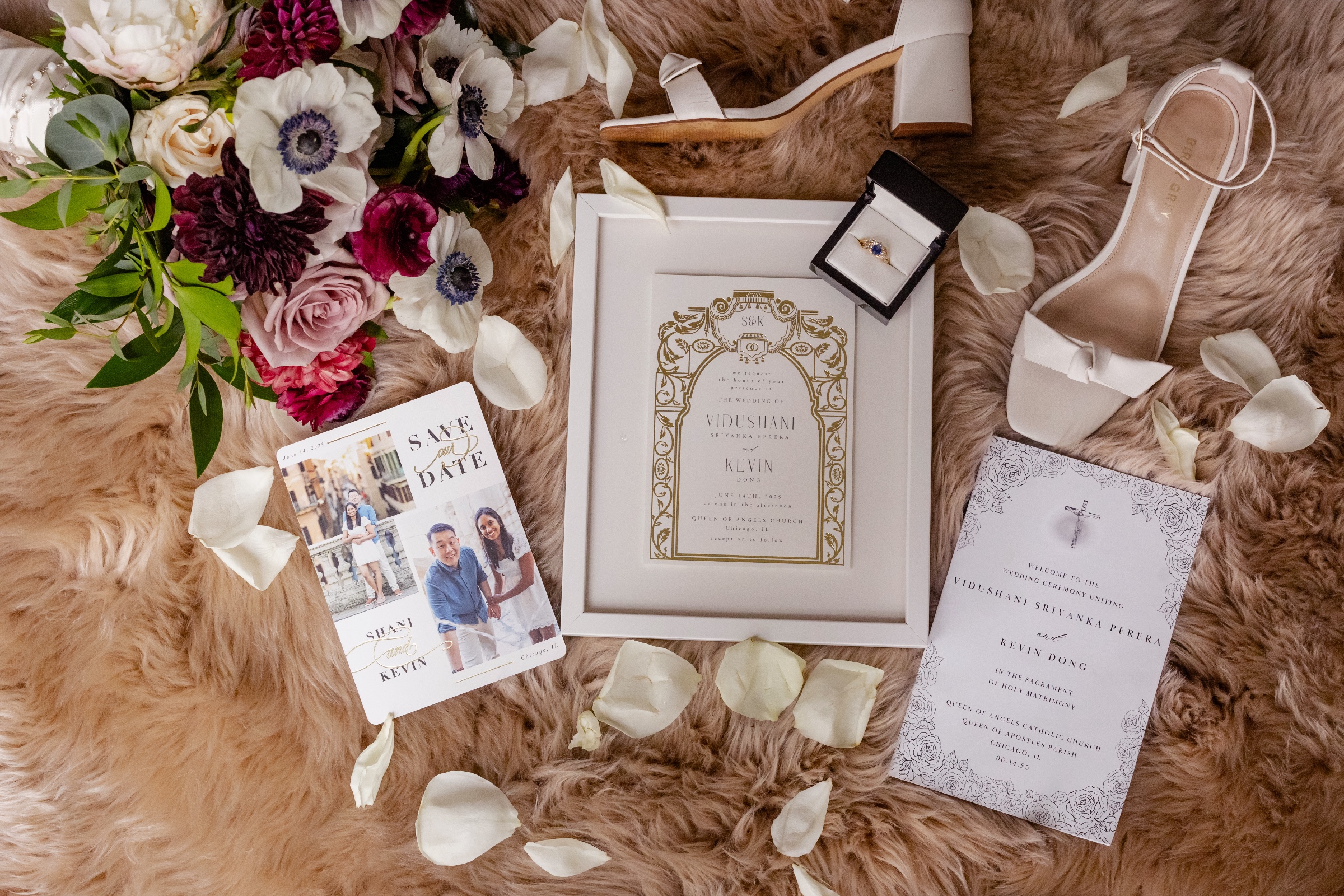 Shani and Kevin wedding accessory photos and design detail